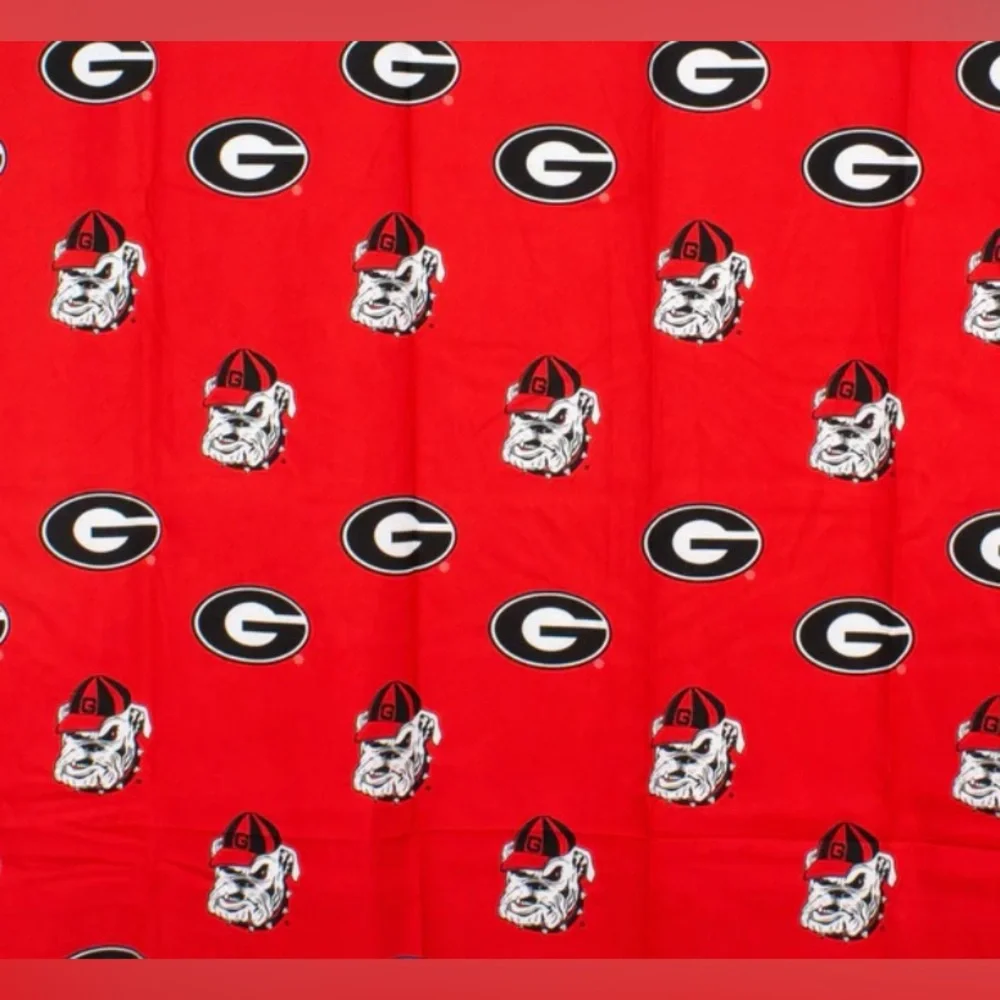 College Covers Georgia Bulldogs Shower Curtain Cover EUC
